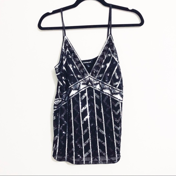 EXPRESS// tribal sequined top - Picture 1 of 4